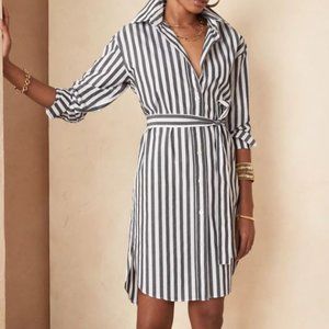🌸 Firm price! CLOSET CLEAN OUT! Banana grey and white striped shirtdress